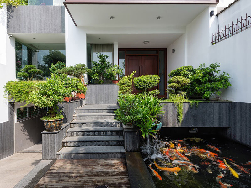 thiết kế sân vườn biệt thự