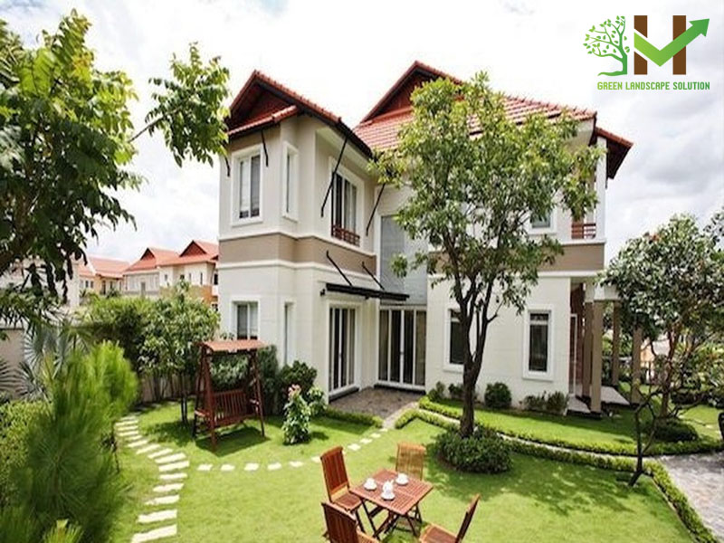 thiết kế sân vườn biệt thự