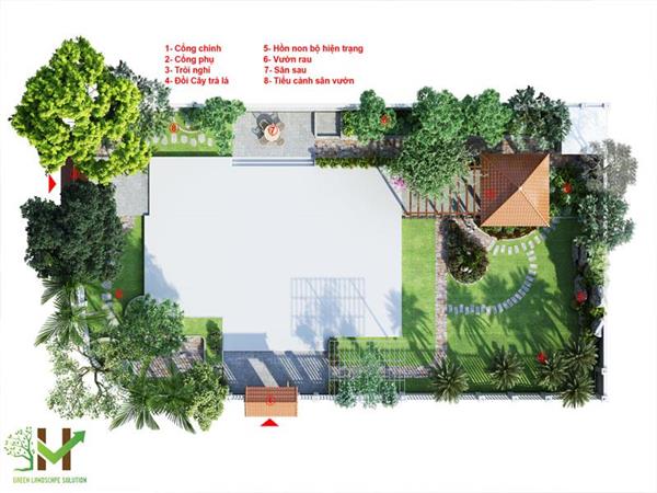 Công trình thiết kế sân vườn Chị Hà - Cầu Rào, Hải Phòng